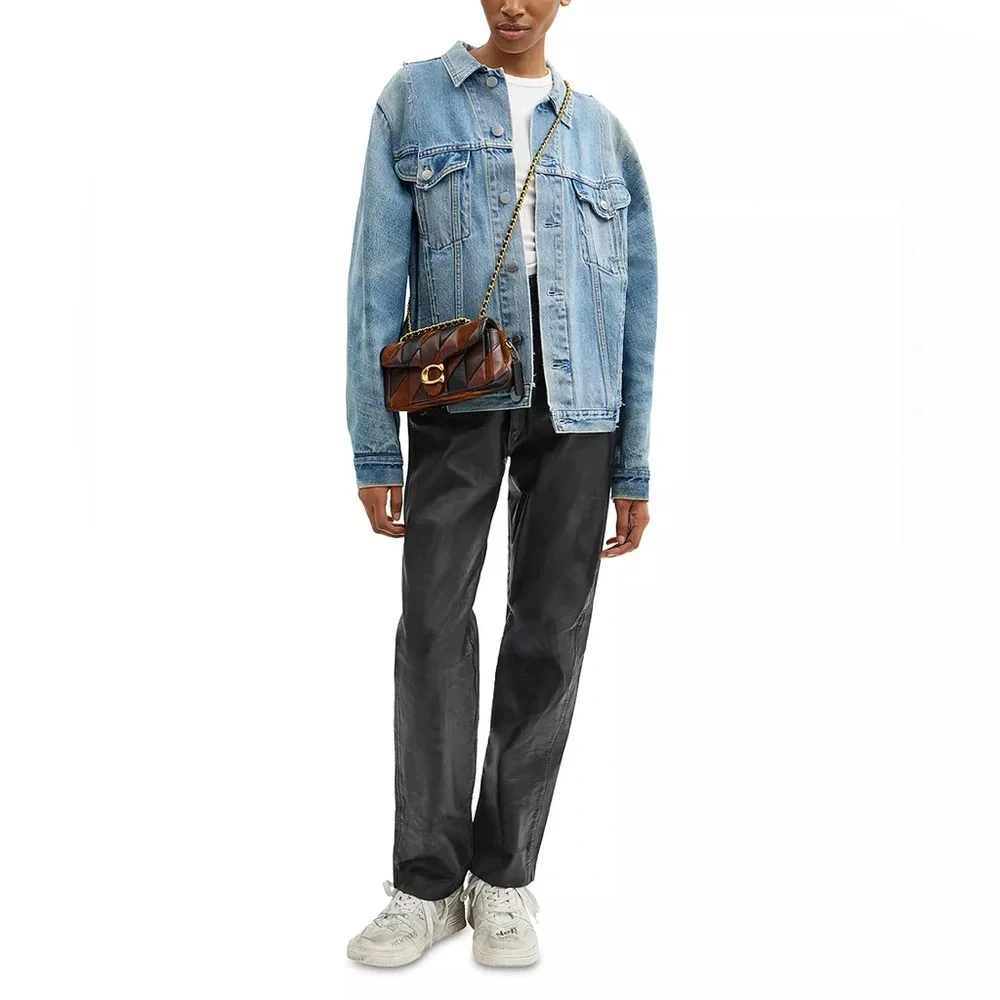 NWT Coach Tabby Shoulder Bag 20 With Patchwork Quilting Maple Shadow Brown CBG88 - Picture 14 of 15